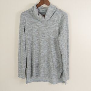 Peace & Pearls Cowl Neck Long Sleeve Top Size Large